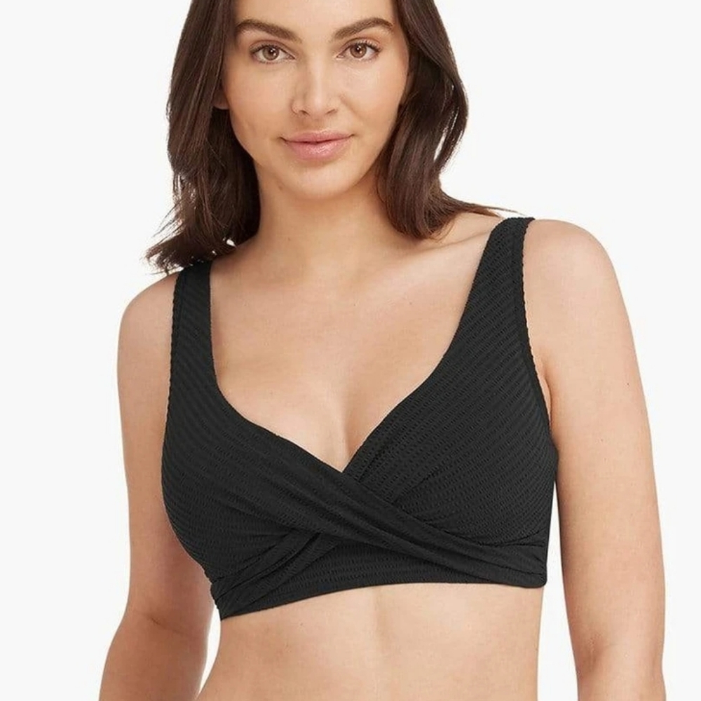 Sea Level Swim Black Messina Bikini Top